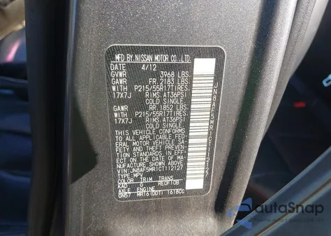 2012 Nissan Juke Sl from USA, damaged, VIN JN8AF5MR1CT112127
